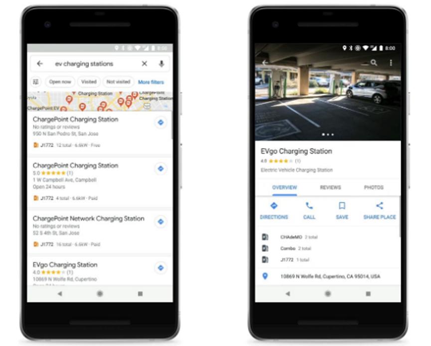 Google Maps EV充电位置是个天才的想法